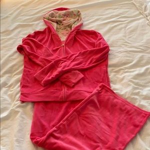 Pink Lilly Pulitzer velour sweatsuit